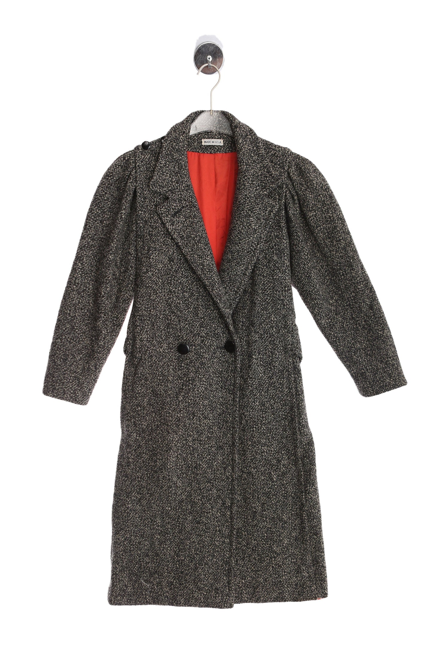 Vintage Women Gray Winter Trench Coat