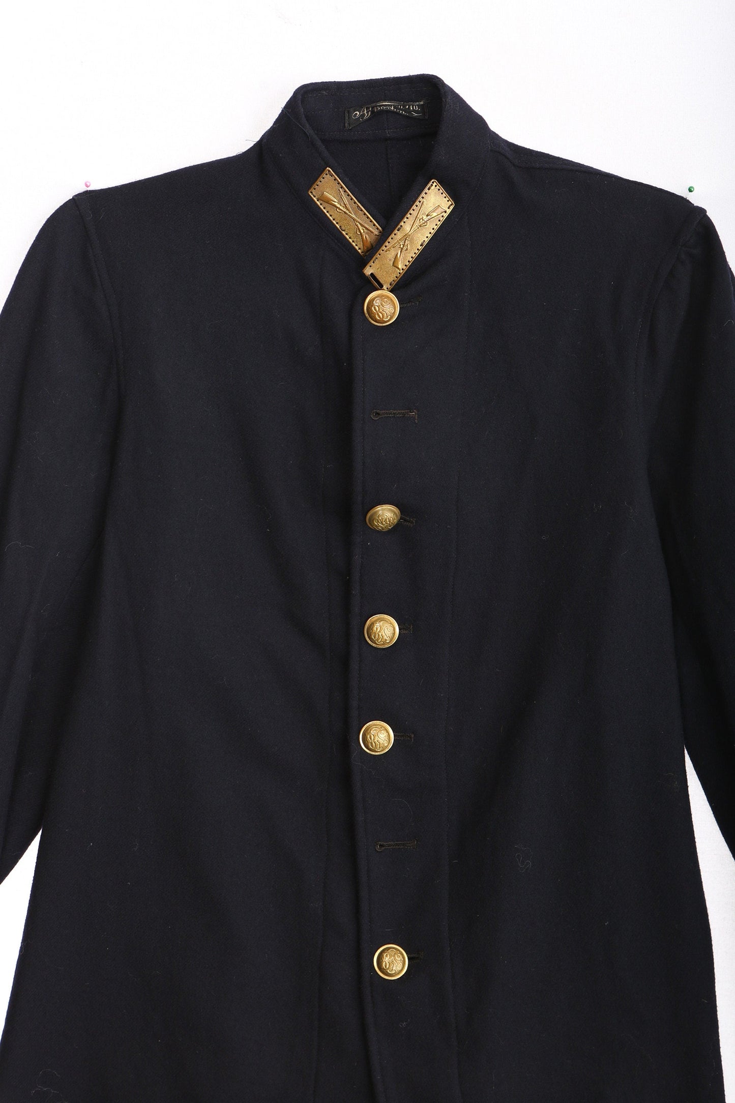 Vintage Military Blue Wool Coat