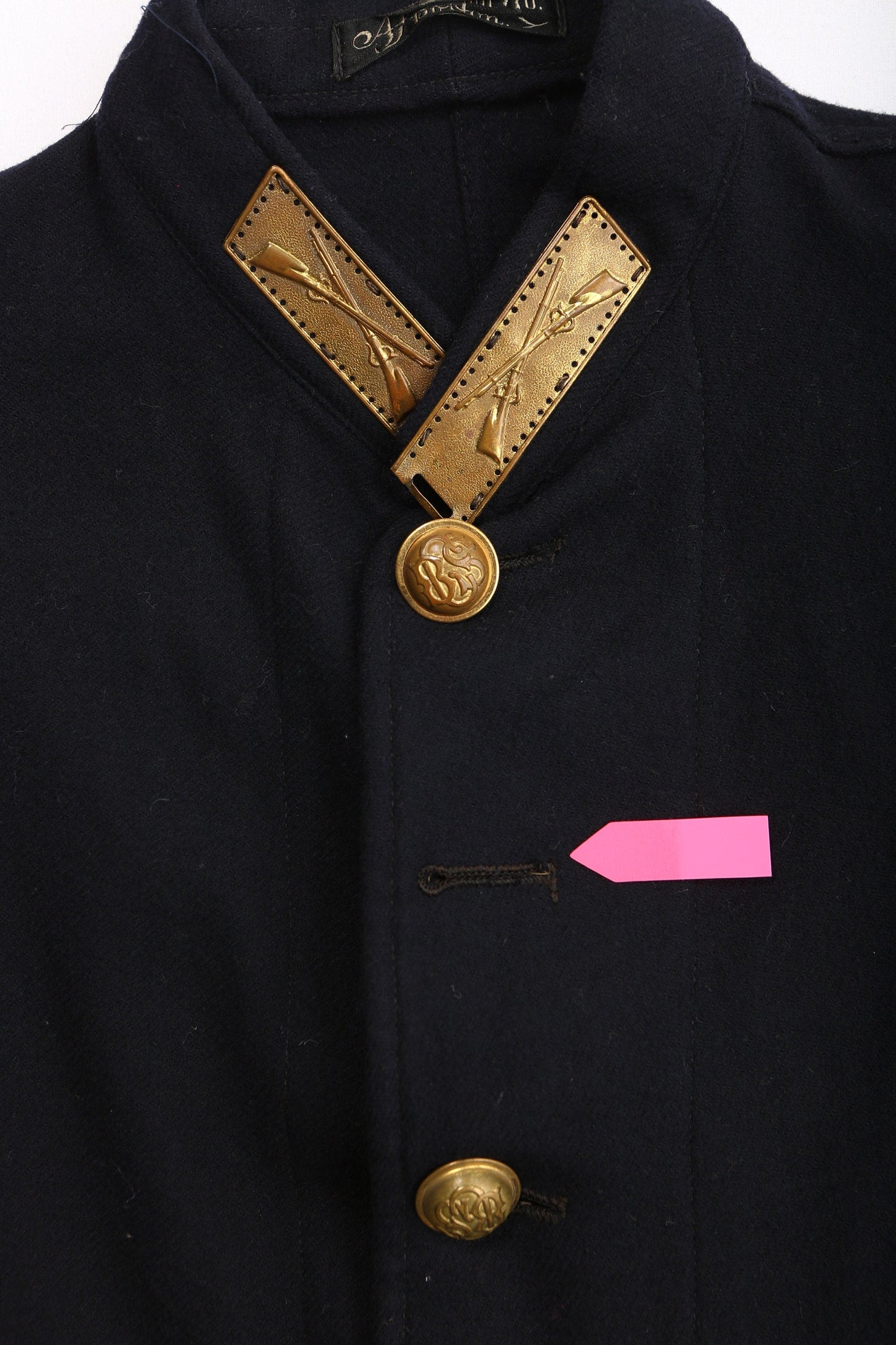 Vintage Military Blue Wool Coat