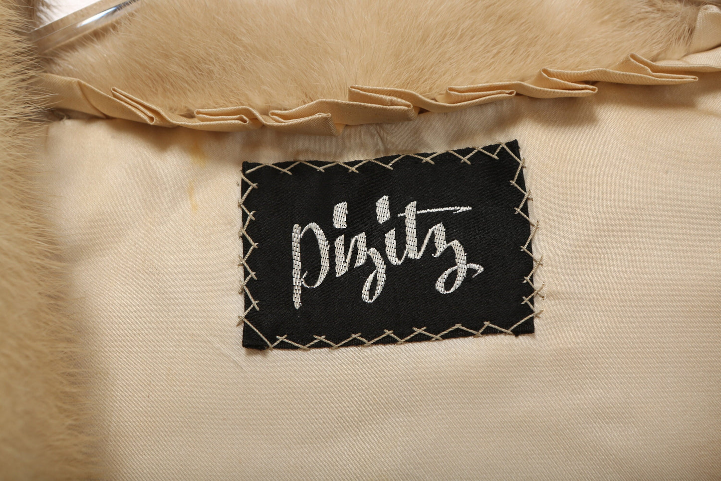 Vintage Women Beige Fur Coat