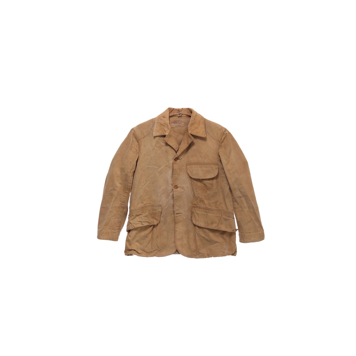 Vintage Men's Brown Canvas Hunting/Work Coverall Jacket by Summer Manufacturing Co. - Estimated Era 1940's - 1950's