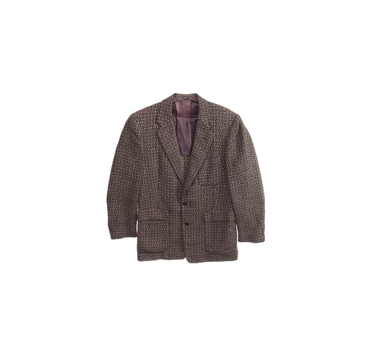 Vintage Men's Brown Casual Blazer by Bullocks - Estimated Era 1940's - 1950's