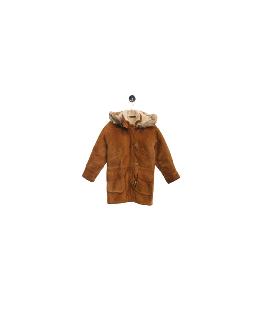 Vintage Women Hooded Shearling Coat with Toggle Closures - Made in USA By Sawyer of Nopa