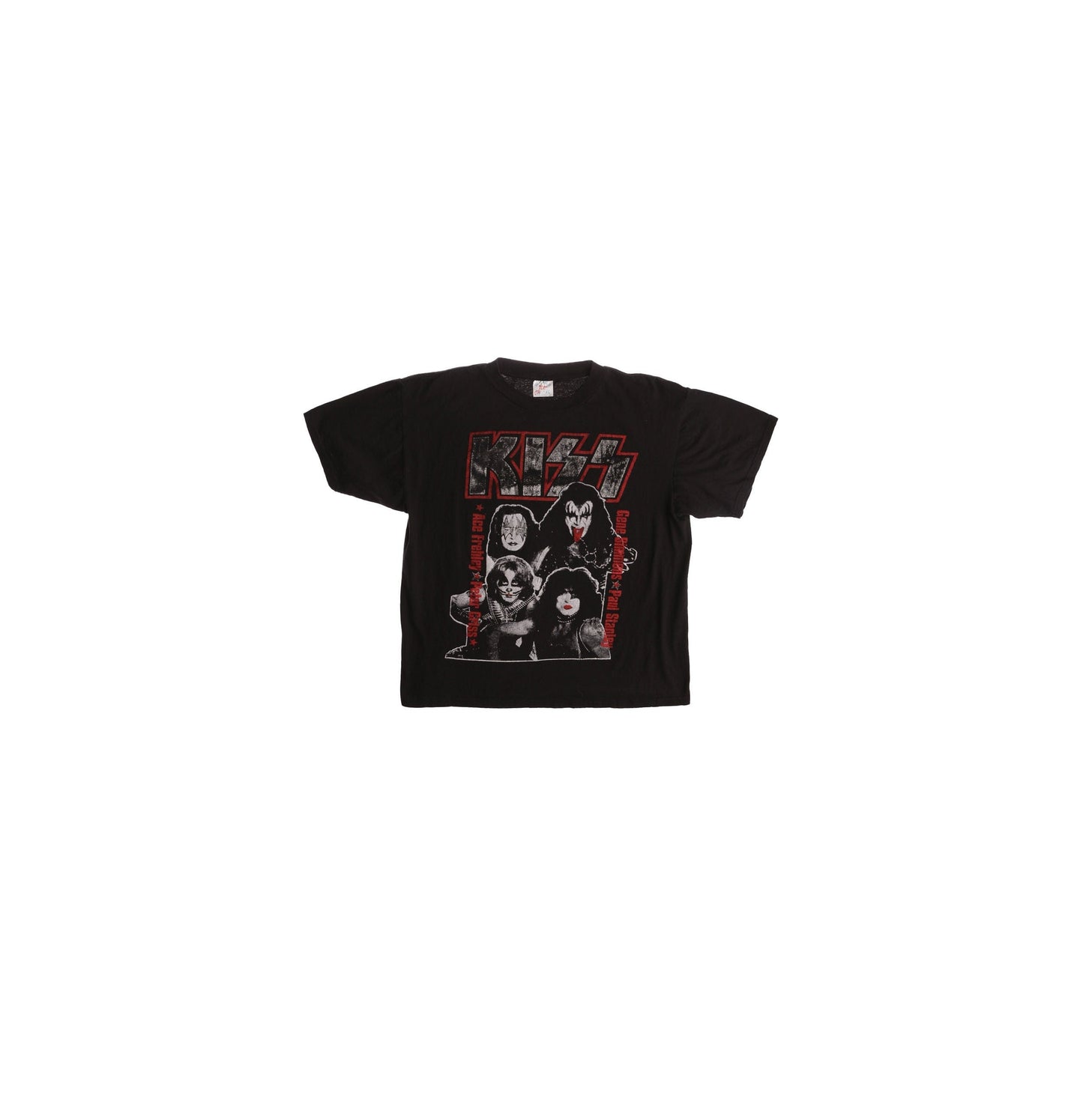 Vintage Kiss Black Graphic Rock T-shirt