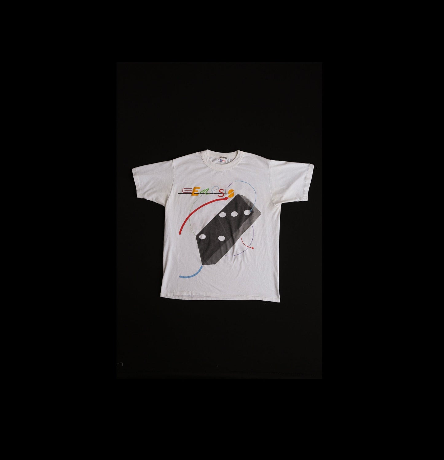 Genesis Invisible Tour 1986 White Graphic Tt-shirt