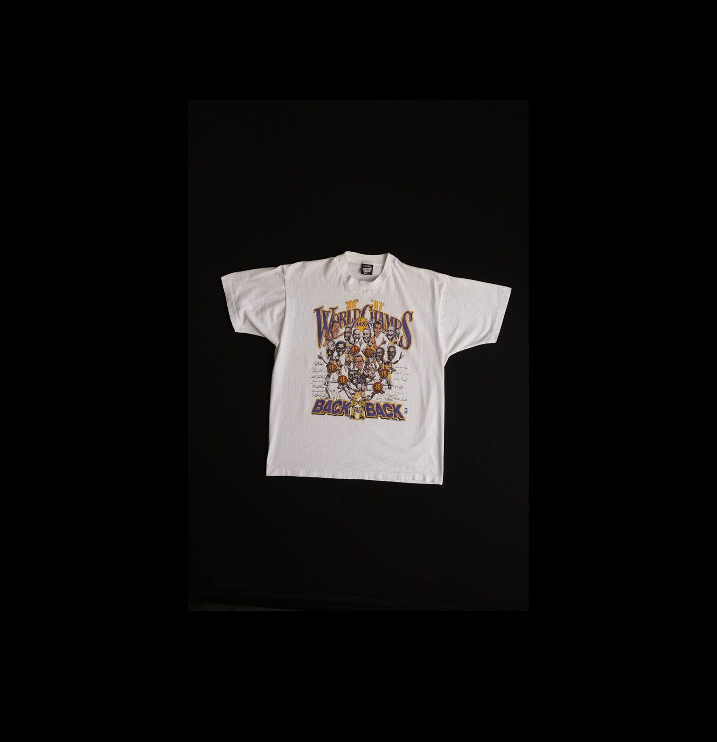 World Champs Back-to-Back - 88 87 Los Angeles Lakers White Graphic T-shirt