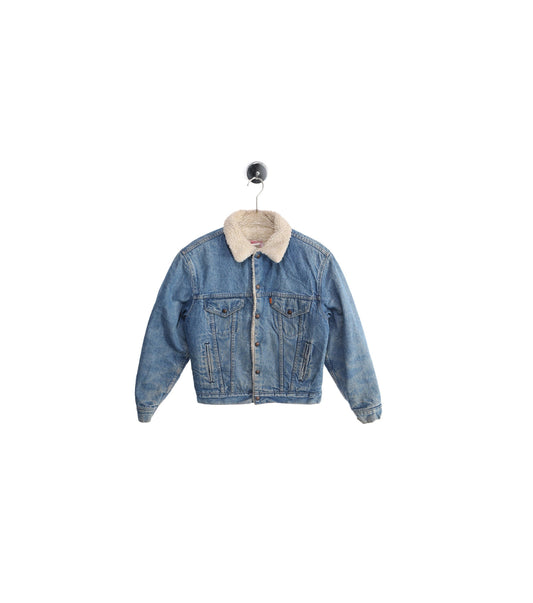 Vintage Levi's Blue Denim Sherpa - Estimated Era 1970's - 1980's