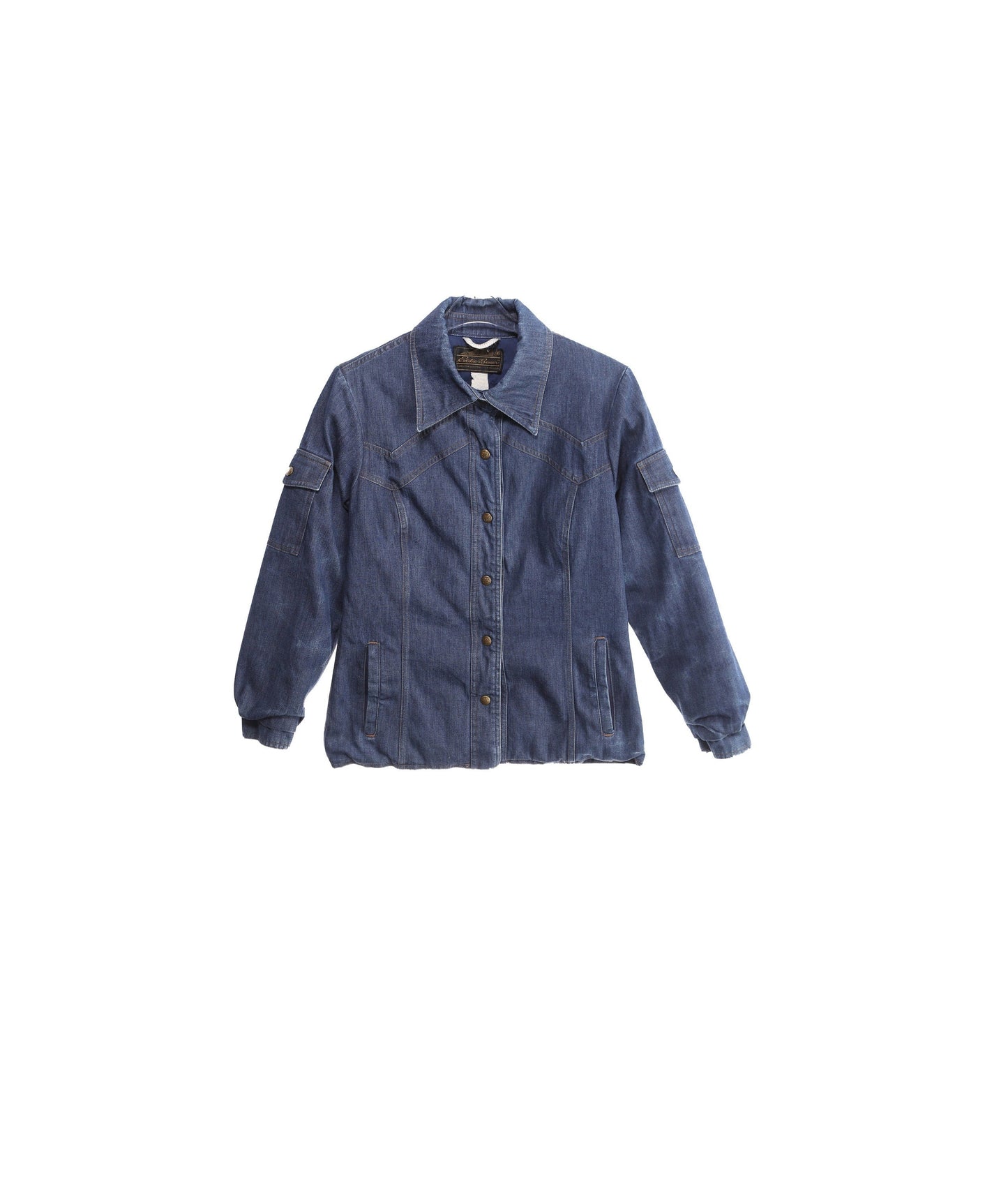 Vintage Women Blue Denim Jacket by Eddie Bawer - Estimated Era 1980's - 1990's