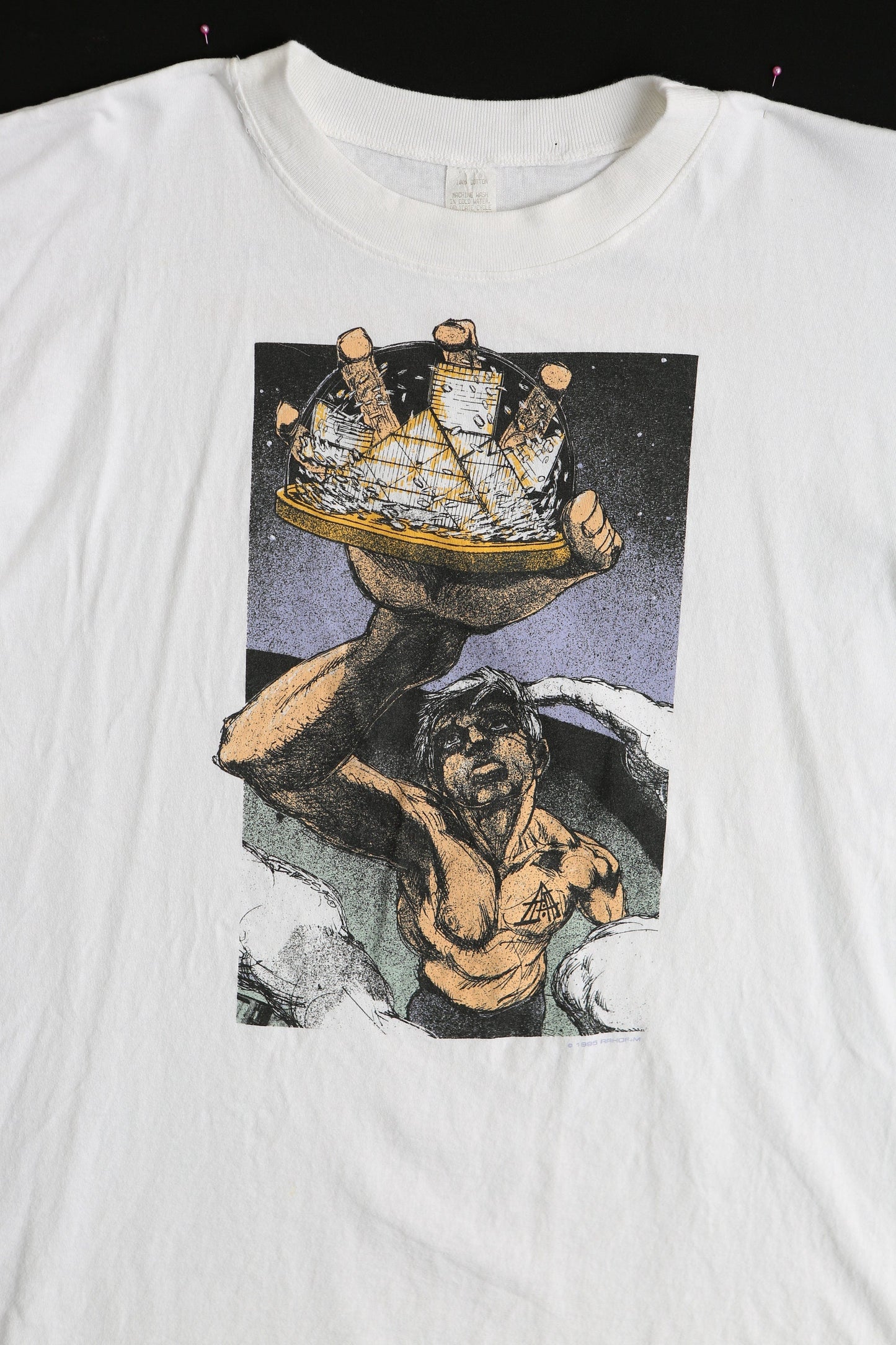 Vintage Inspirational Art White Graphic T-shirt - The Concert for The Hall of Fame