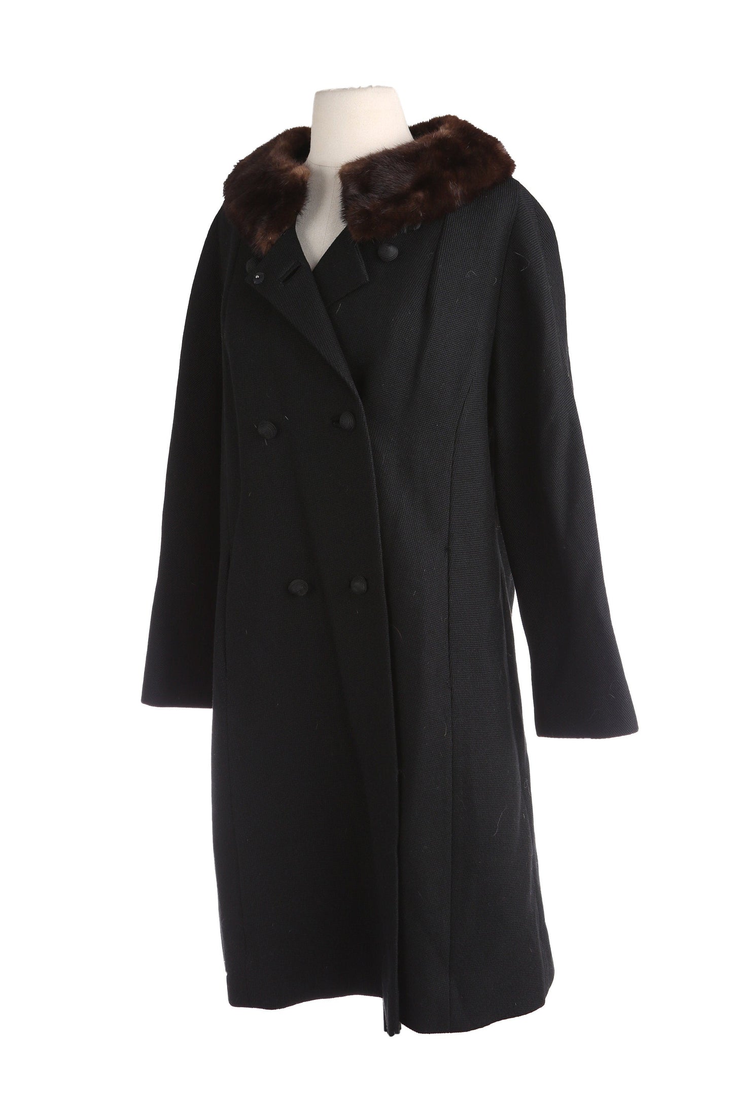 Vintage Women's Black Winter Coat by Nordstrom Best - Estimated Era 1950's - 1960's
