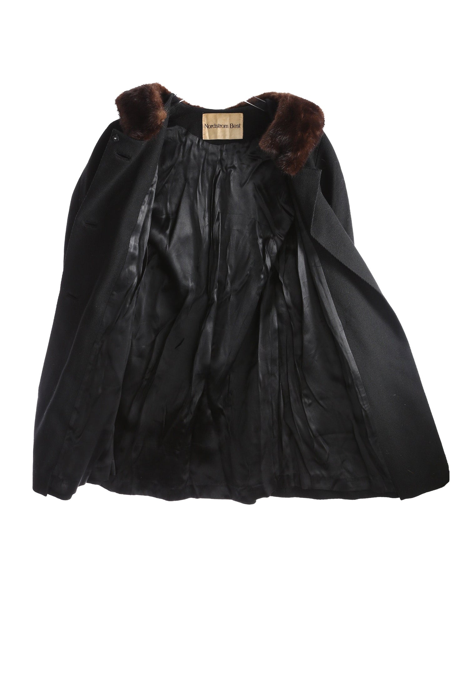 Vintage Women's Black Winter Coat by Nordstrom Best - Estimated Era 1950's - 1960's
