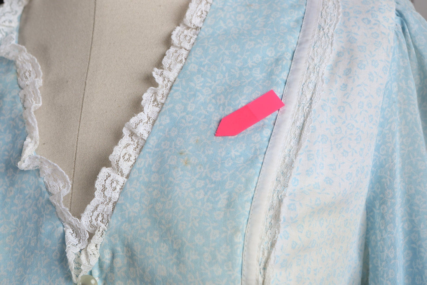 Vintage Prairie Dress / Blue / Long Sleeve / Summer