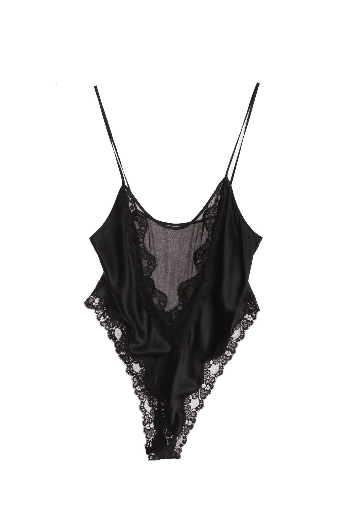 Black Babydoll / Vintage Lingerie / Polyester