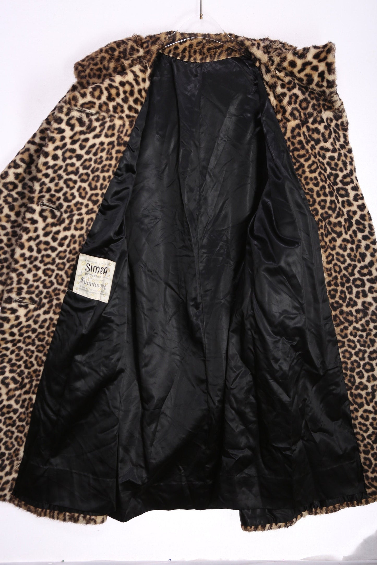 Vintage Women's Leopard Print Faux Fur Coat by Sportowne - Estimated Era 1950's - 1960's