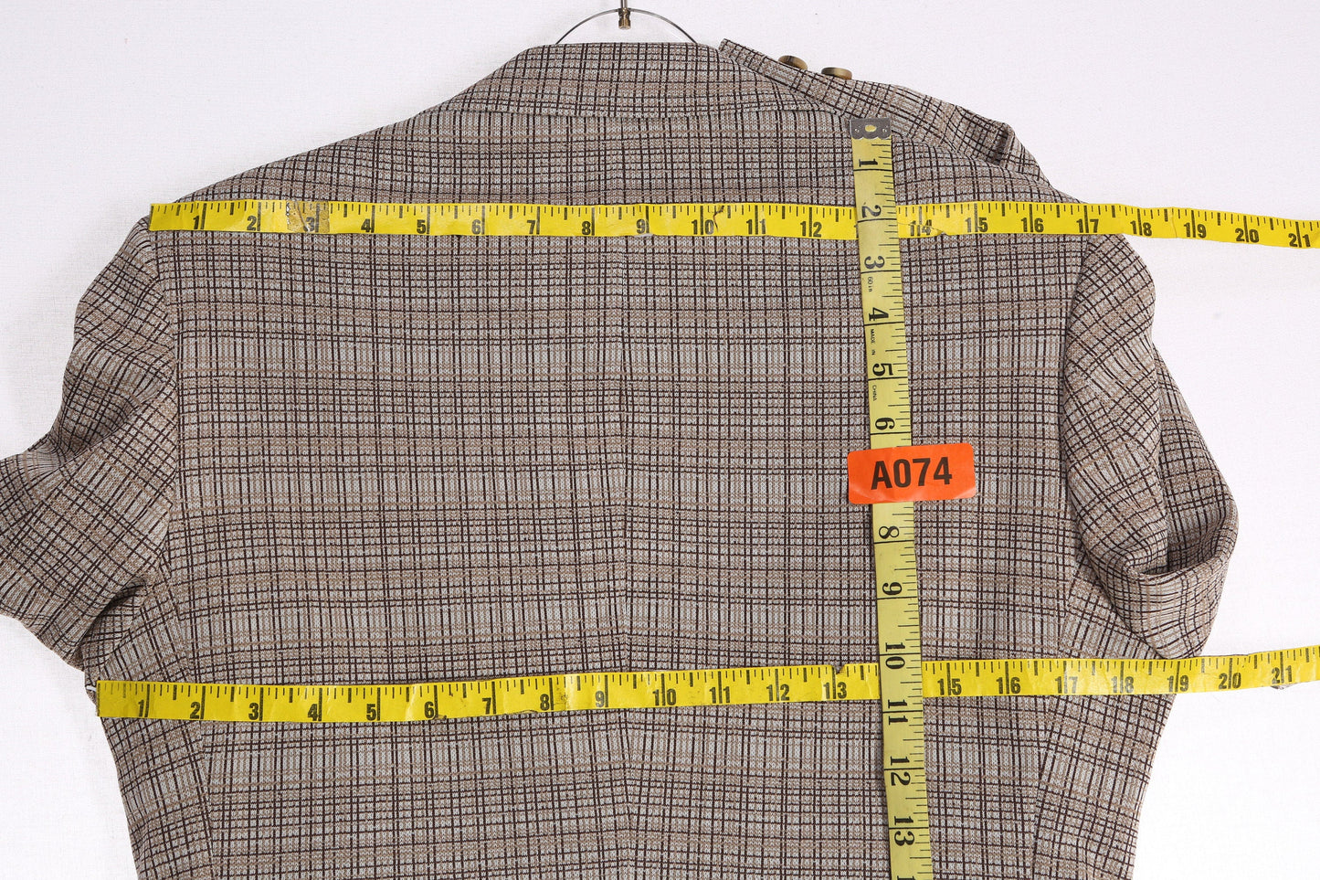 Vintage 70s Gray Plaid Casual Suit