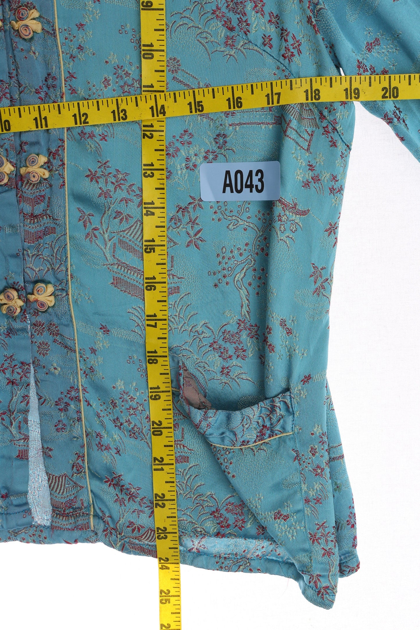Vintage Chinese Blue Brocade