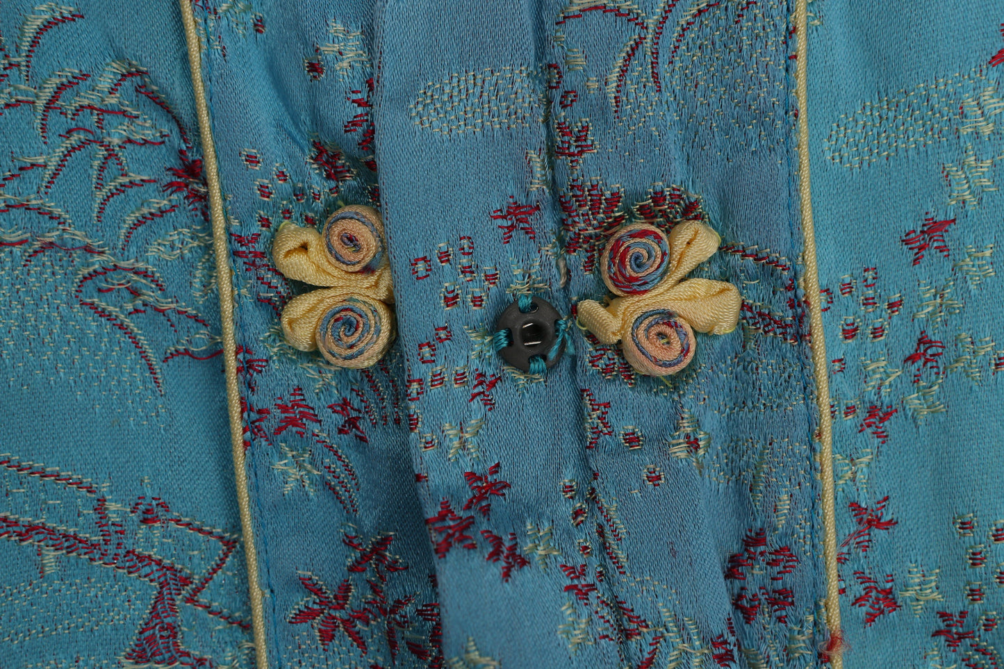 Vintage Chinese Blue Brocade