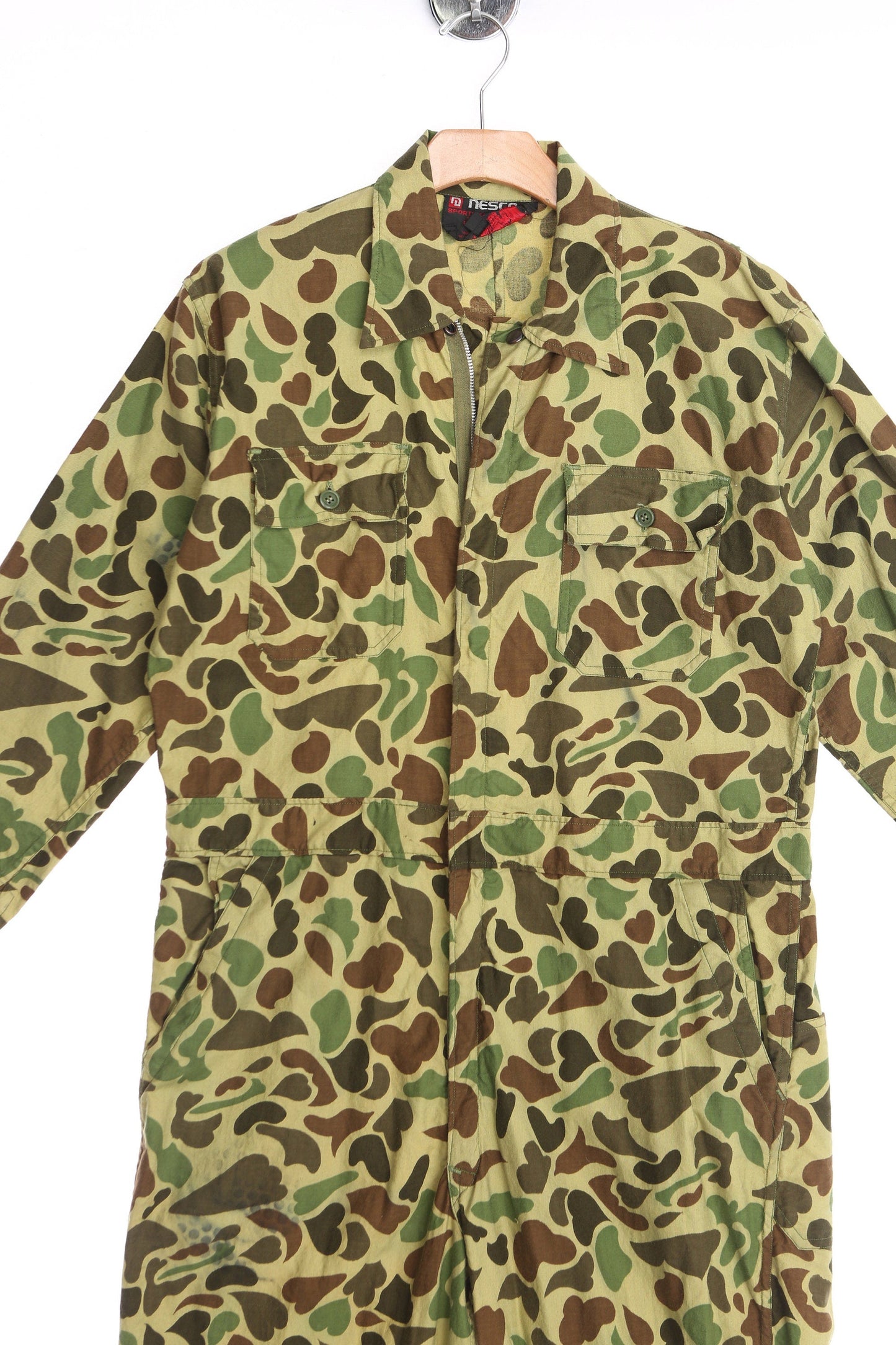 Vintage Camouflage Hunting Jumpsuit by NESCO