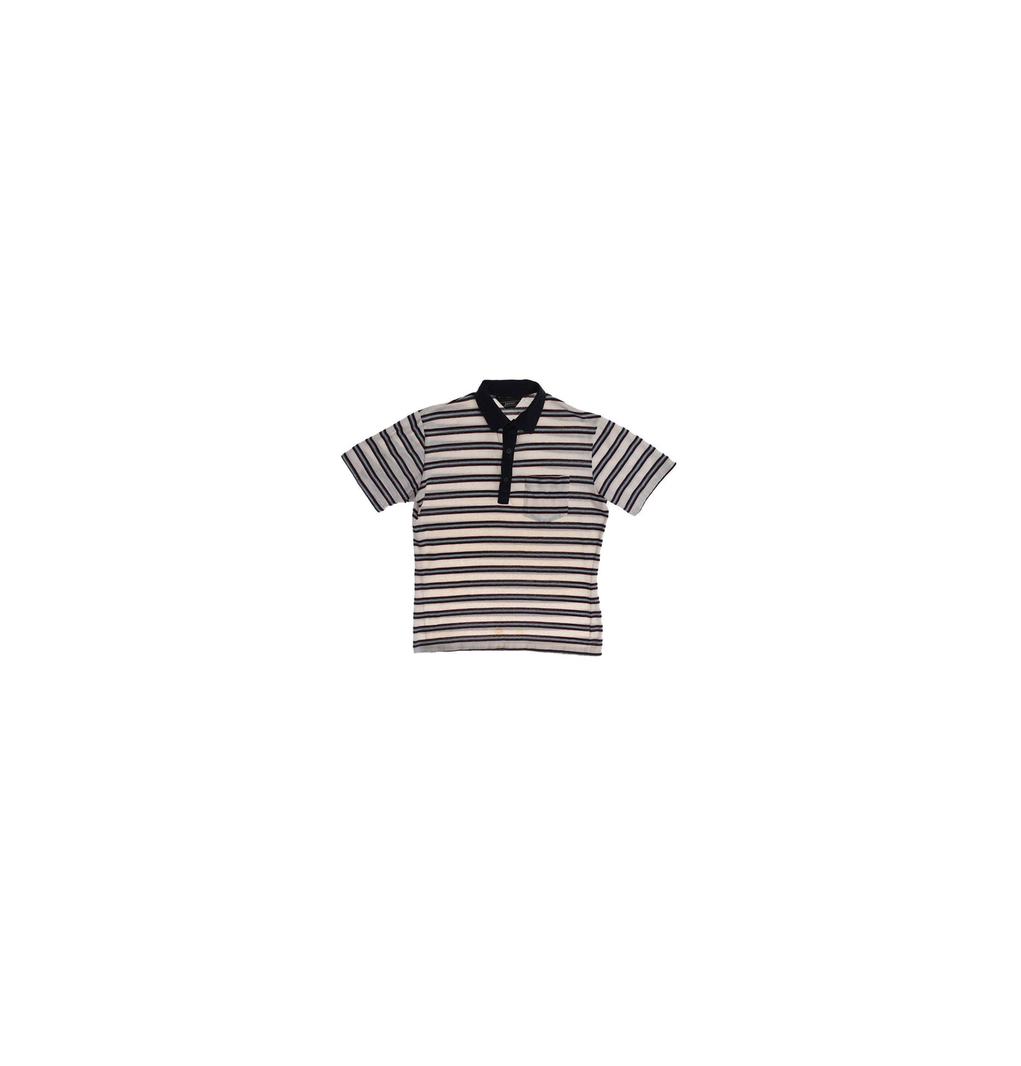 Vintage Jantzen White Striped Polo Shirt