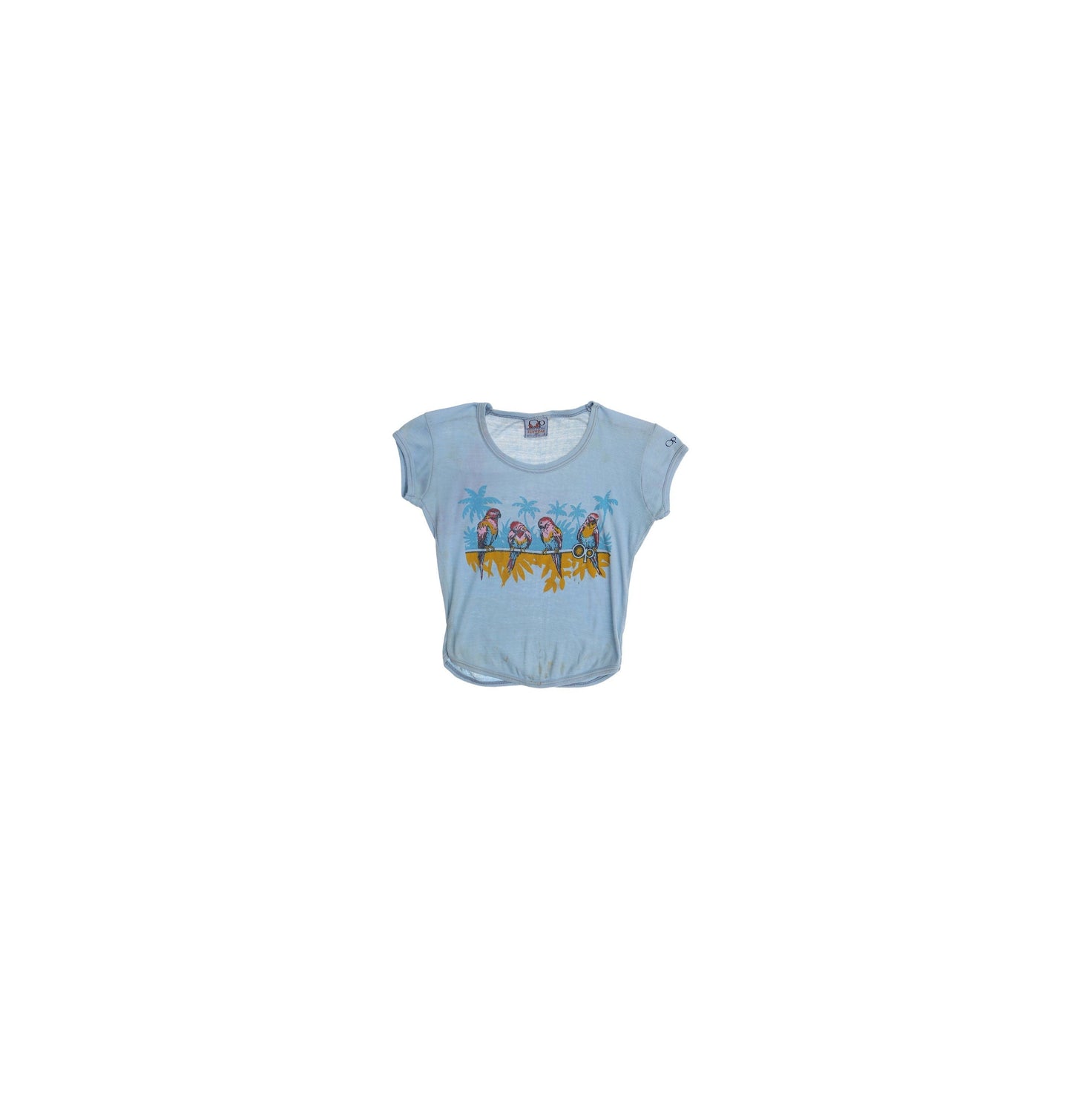 Vintage Op Blue Graphic Women's Top