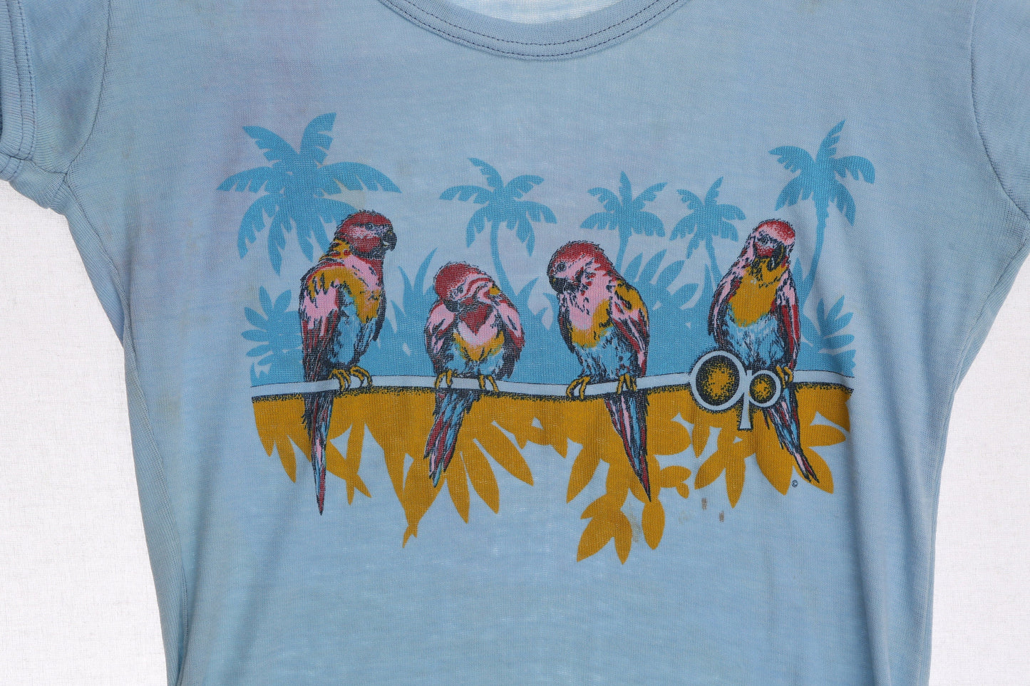Vintage Op Blue Graphic Women's Top