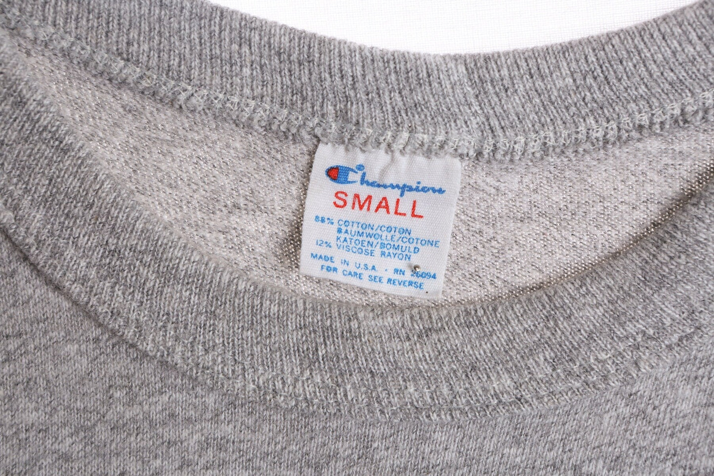Vintage Gray Champion T-shirt with TUFTS blue Print