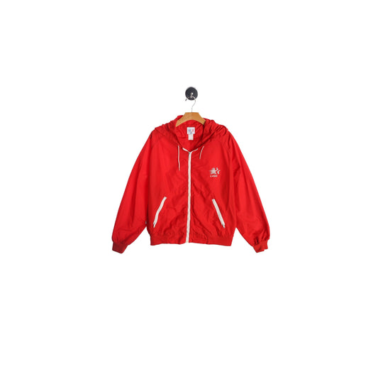 Vintage Levi's Jacket / Windbreaker / Red / Olympic Games / 1980s
