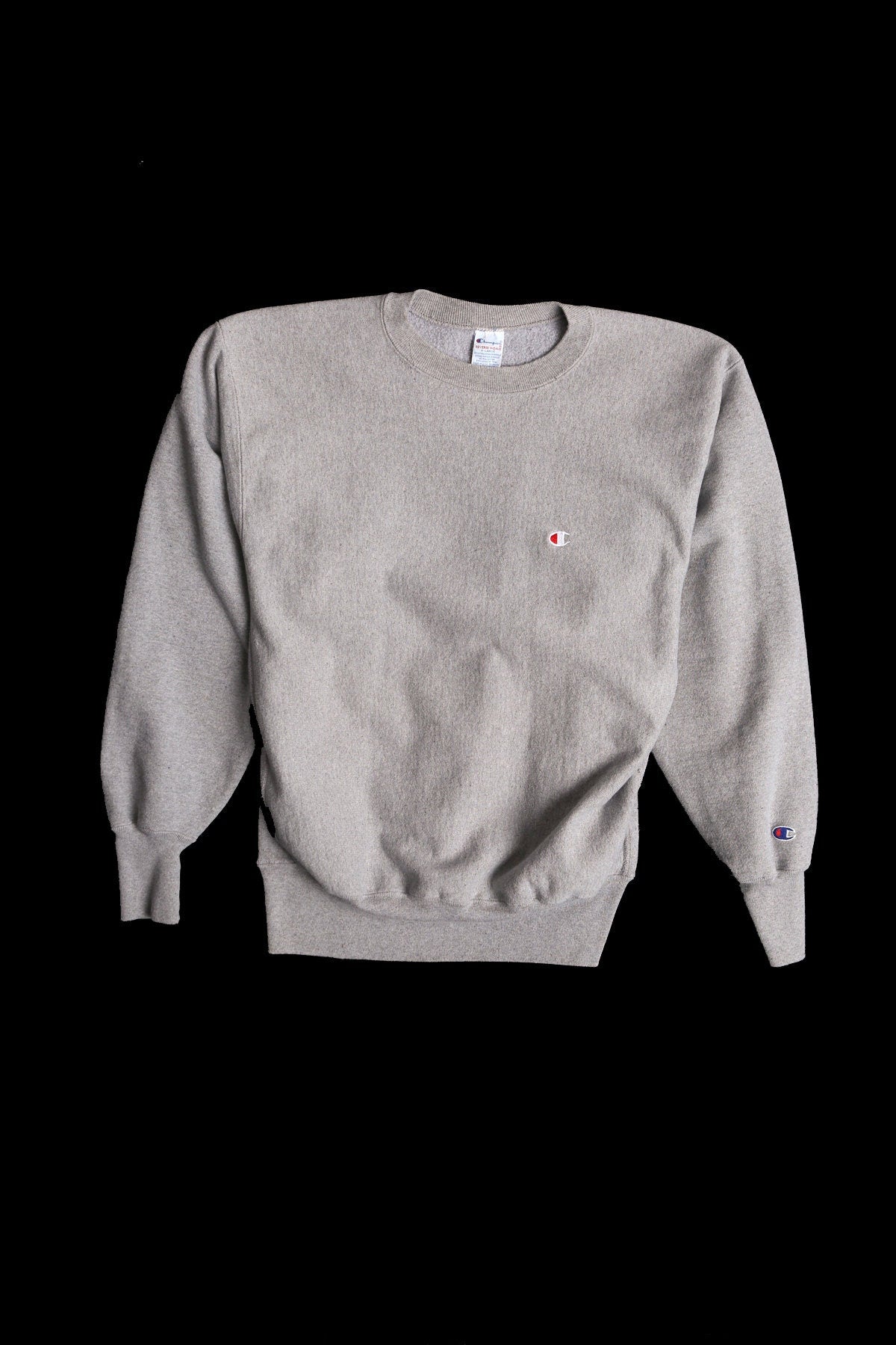 Vintage Champion Sweatshirt - Solid Gray - No Print
