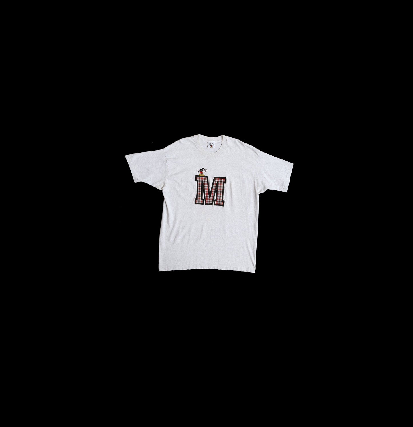 Mickey Mouse Letter M Gray T-shirt