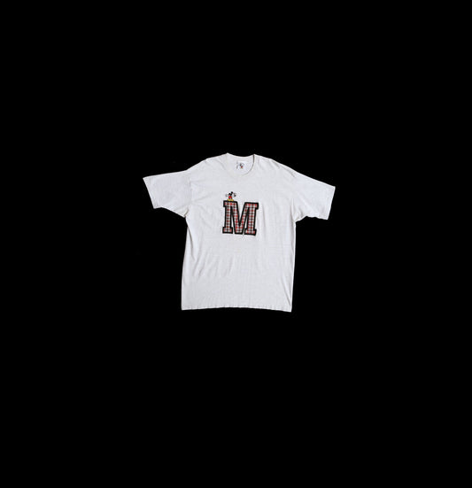 Mickey Mouse Letter M Gray T-shirt