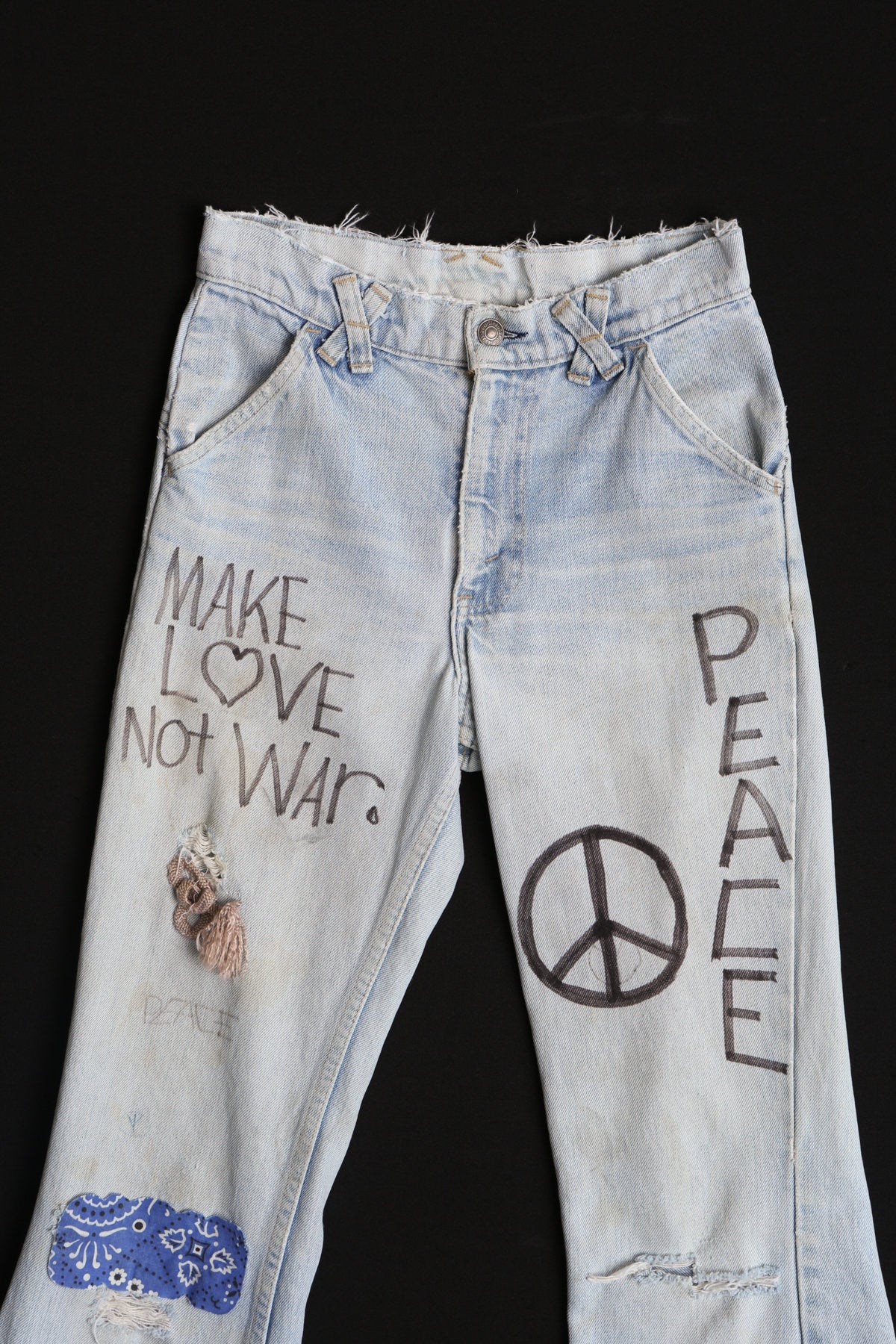 Vintage Levi's Bell Bottom Pants / Jeans / Handwritten / 1970s / 517
