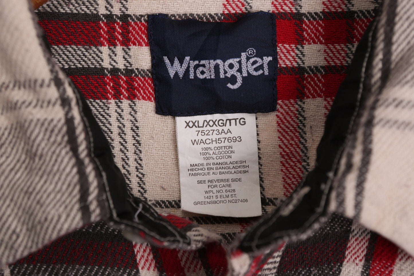 Vintage Flannel Shirt - Plaid Pattern - Made by Wrangler