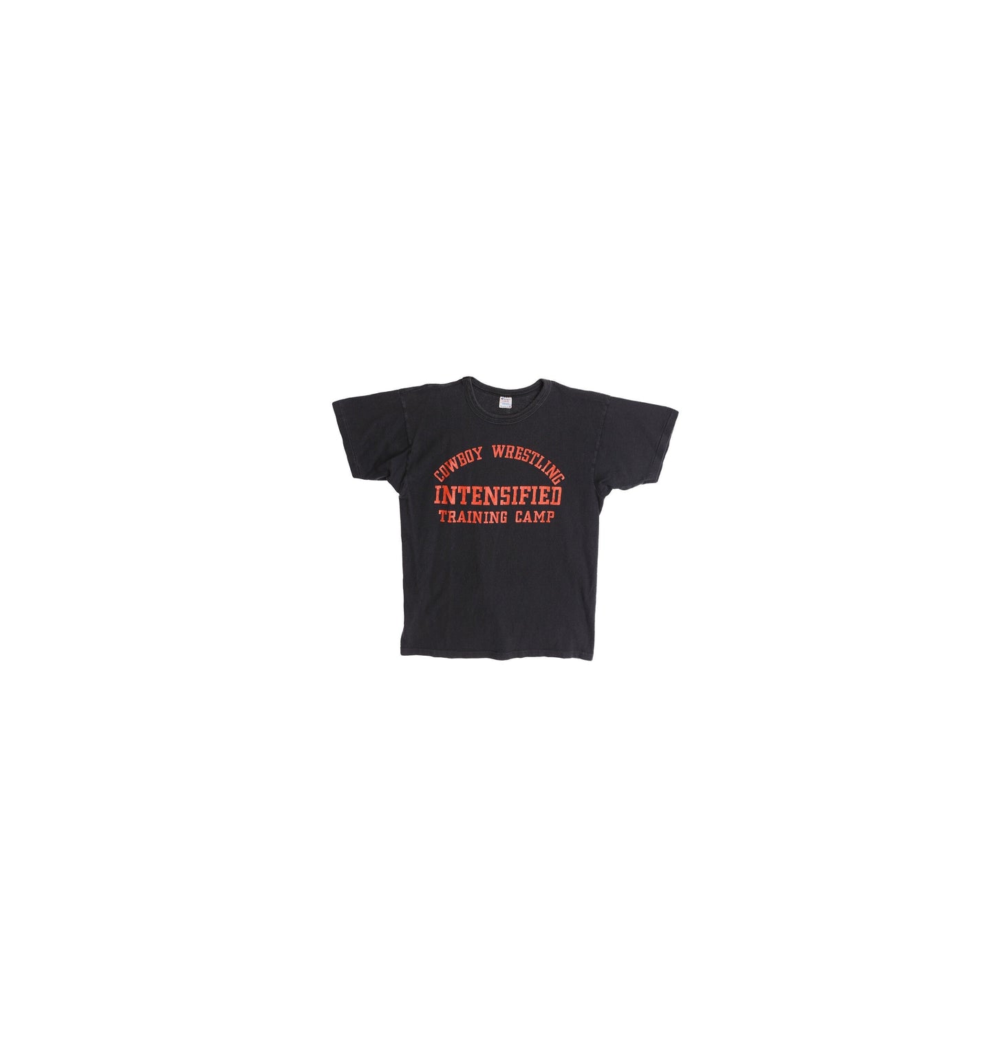Vintage Champion T-shirt - Cowboy Wrestling Intensified Training Camp Print - Only the Strong Survive