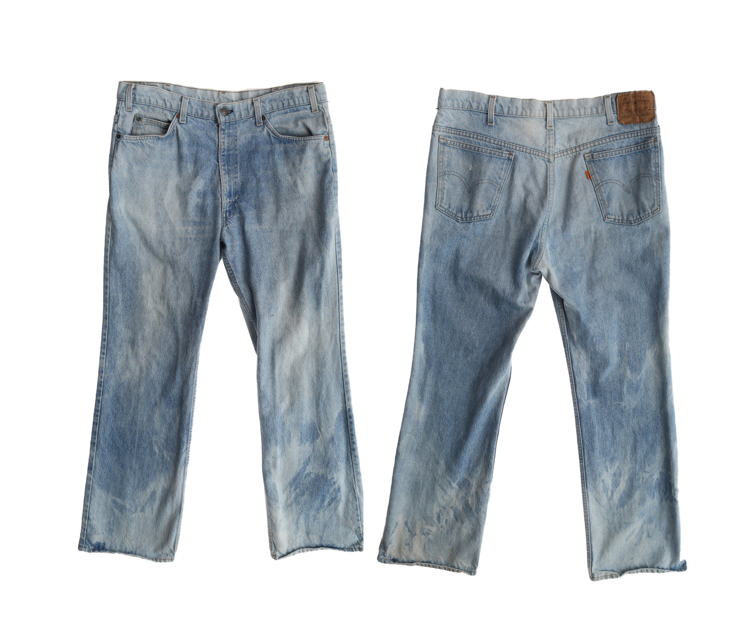 Vintage 517 Levi's Jeans / Orange Tab / Made in USA / 1970s / Discolored