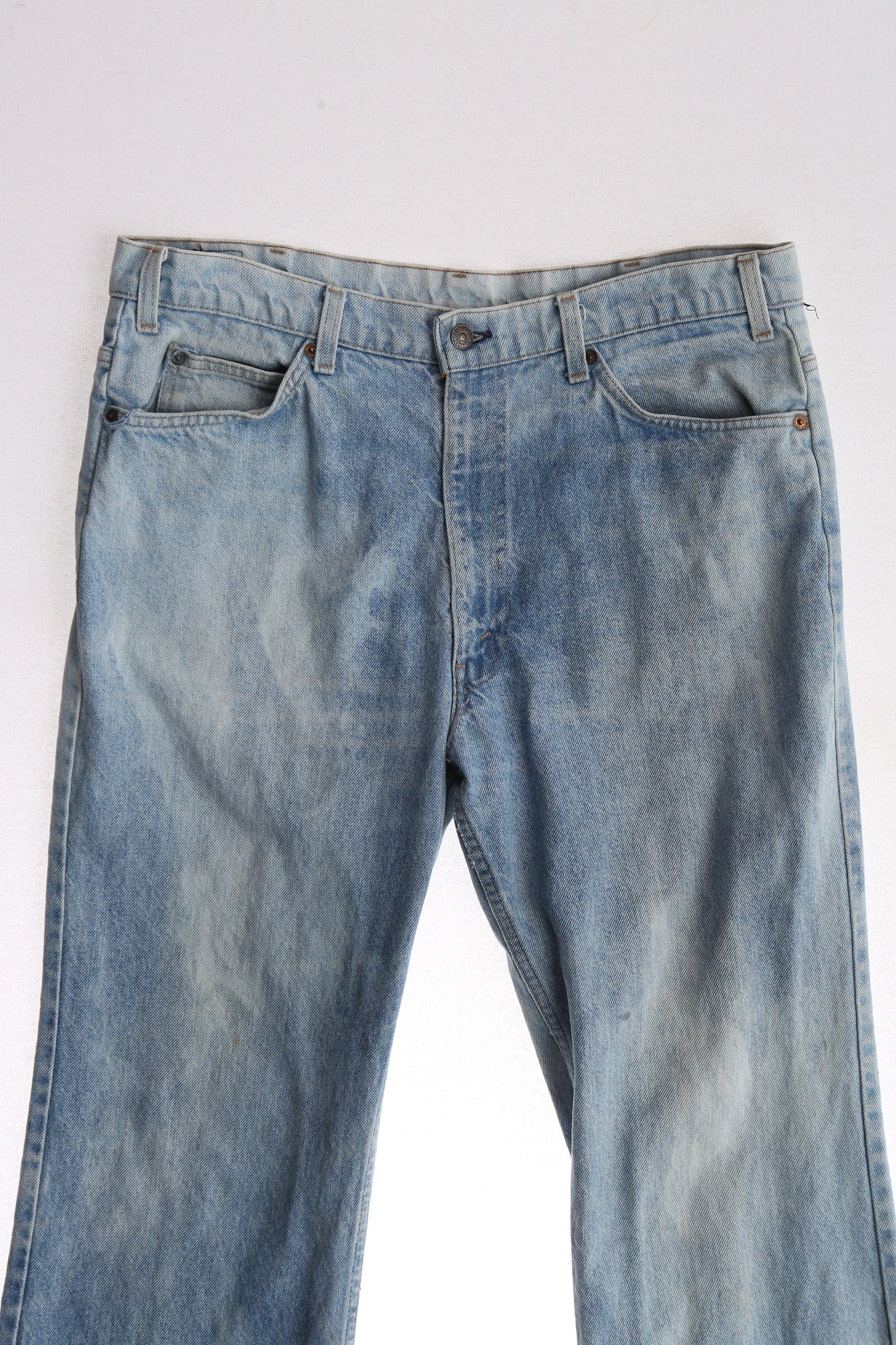 Vintage 517 Levi's Jeans / Orange Tab / Made in USA / 1970s / Discolored