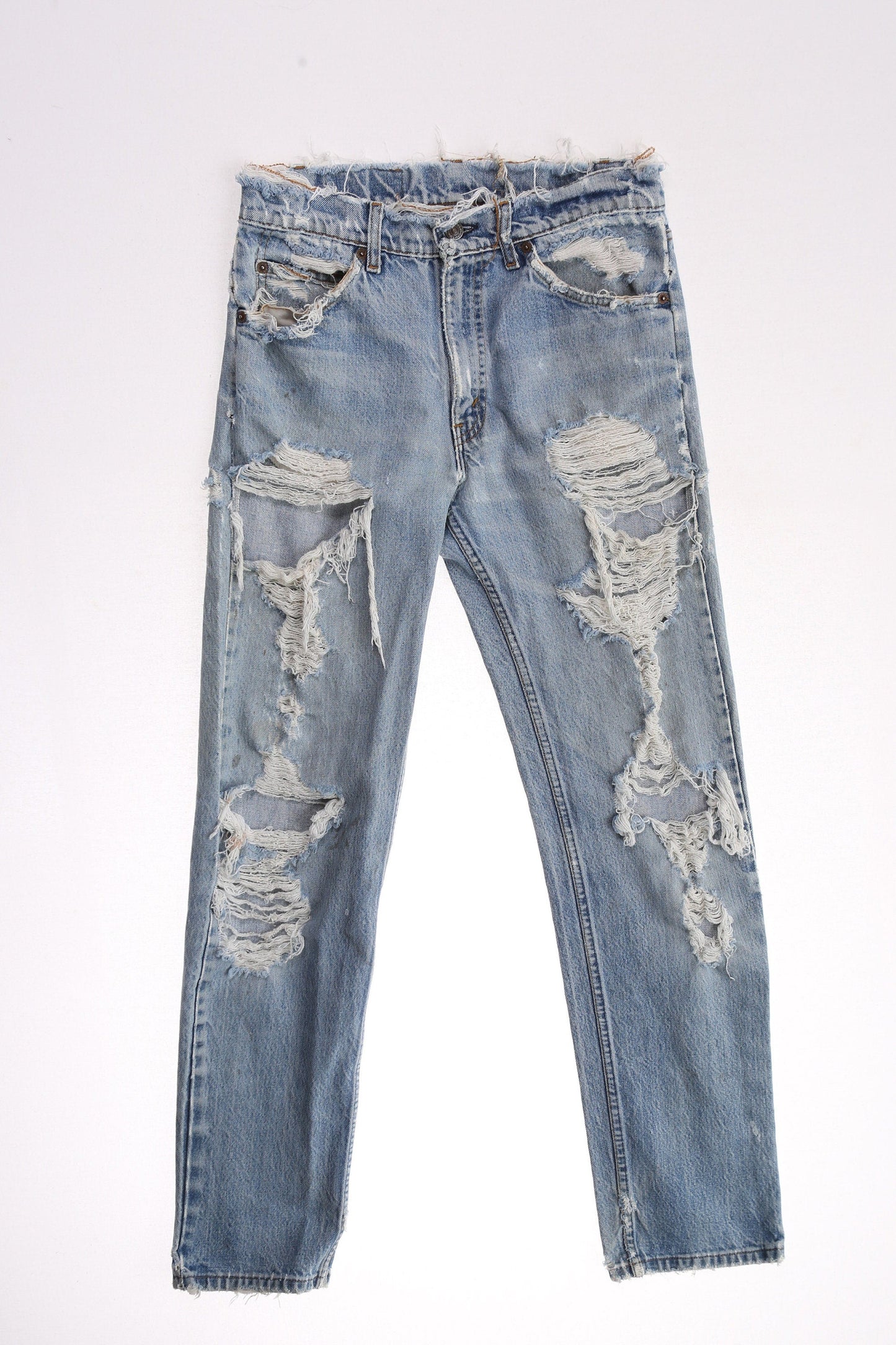 Vintage Levi's Jeans / Light Wash / Distressed / 1980s / Denim