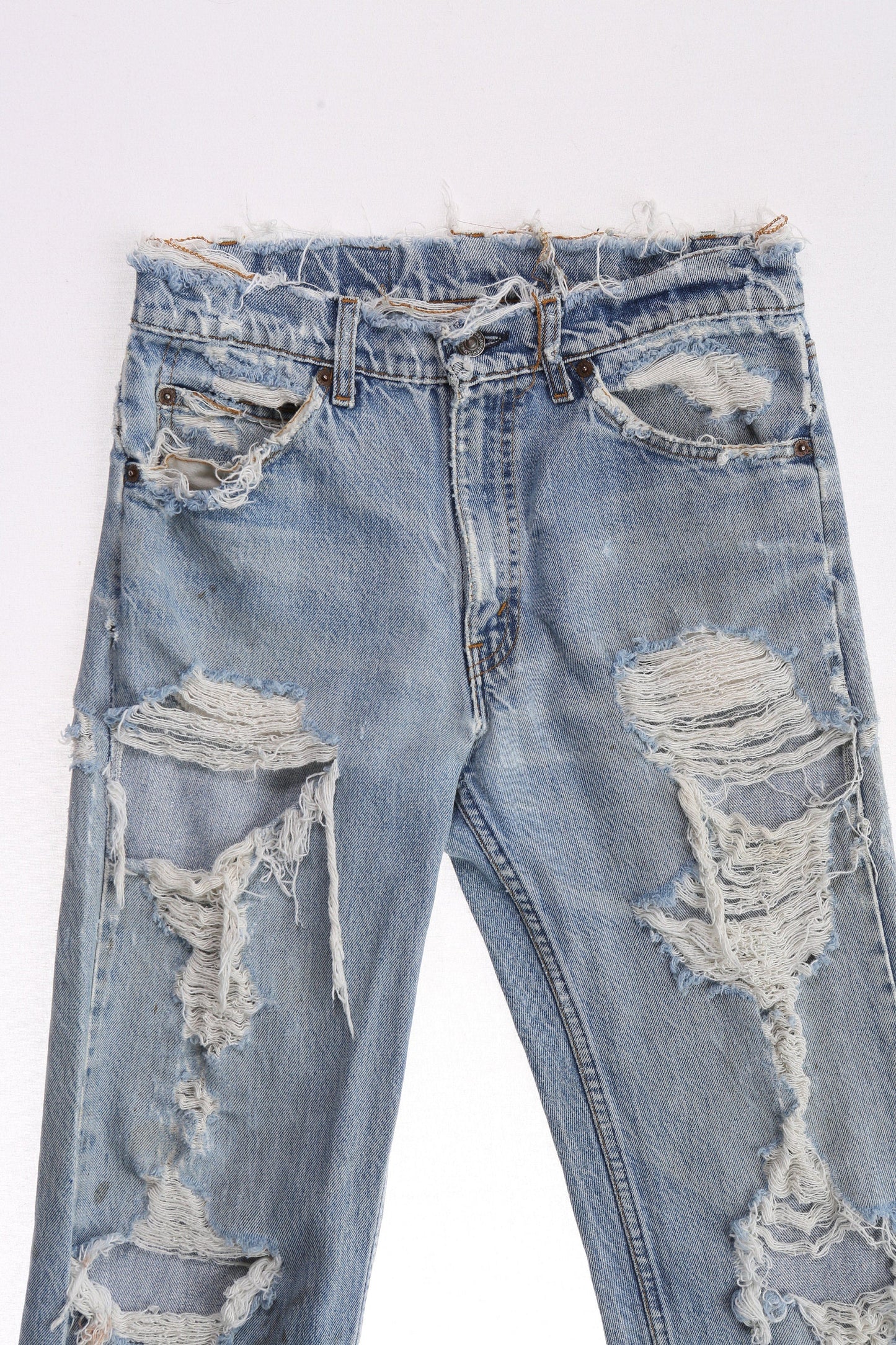 Vintage Levi's Jeans / Light Wash / Distressed / 1980s / Denim