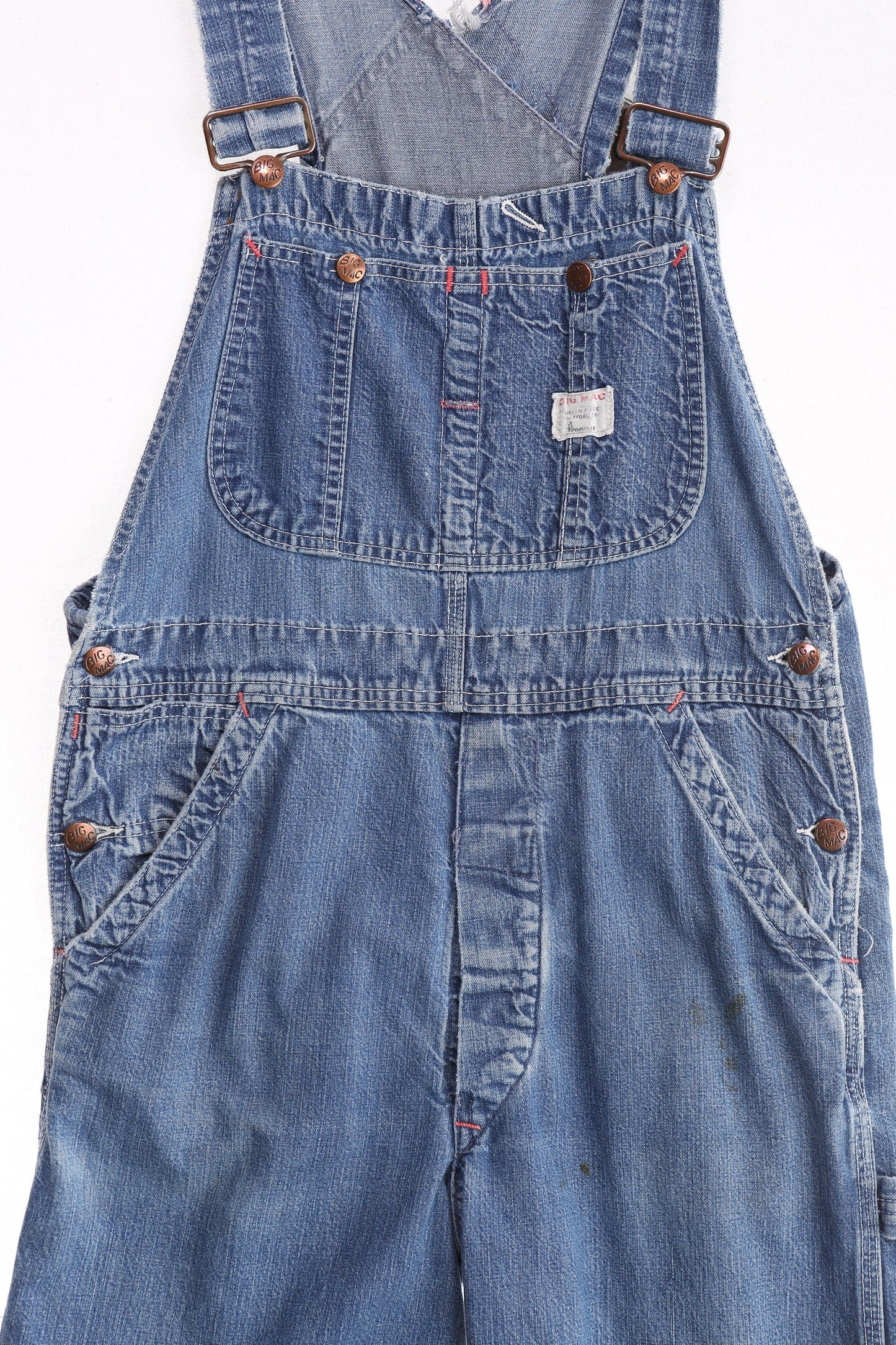 Vintage Big Mac Blue Soft Denim Overalls - Estimated Era 1970's - 1980's
