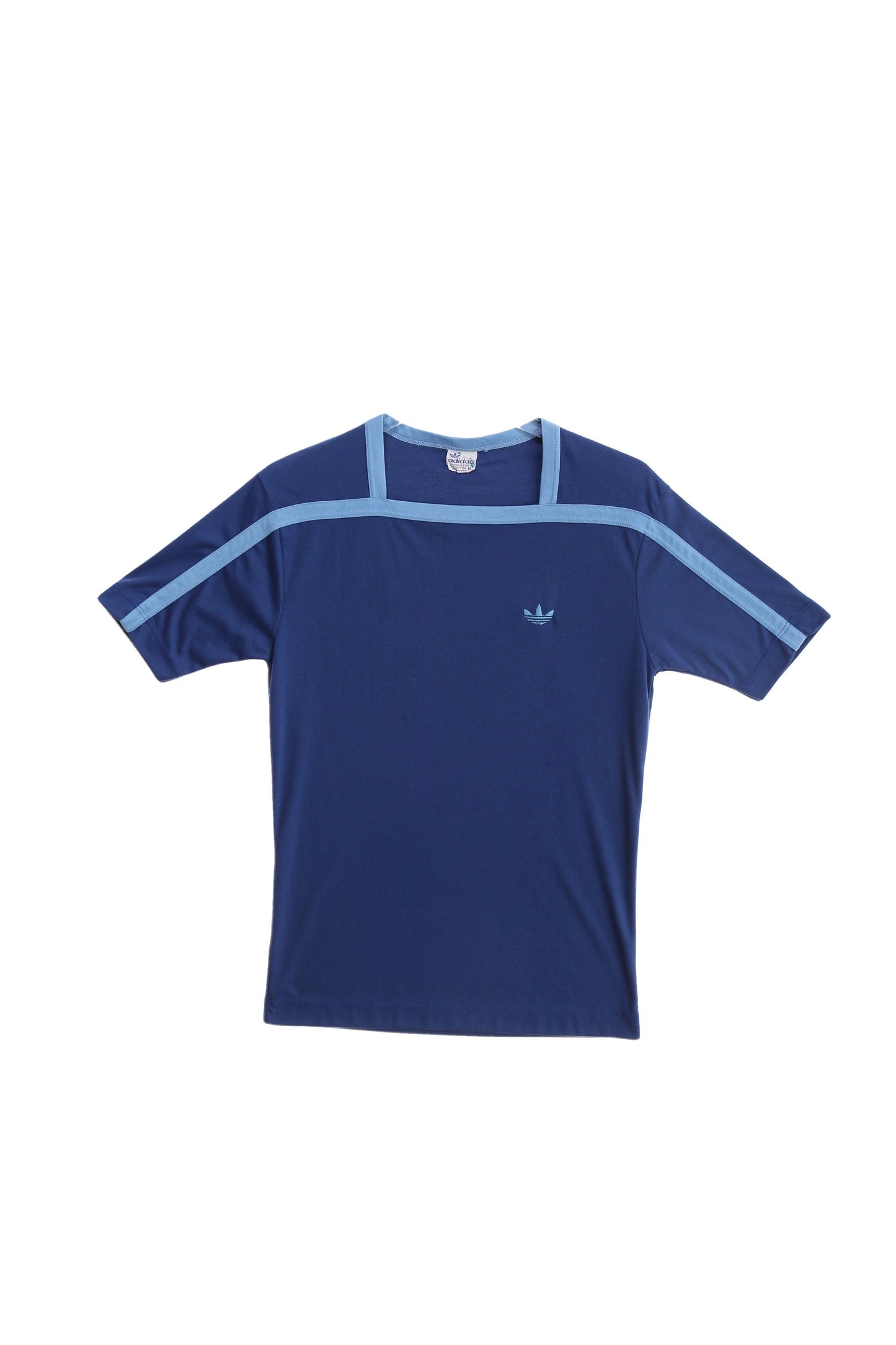 Vintage Women's Blue Adidas Top - Estimated Era 1970's - 1980's