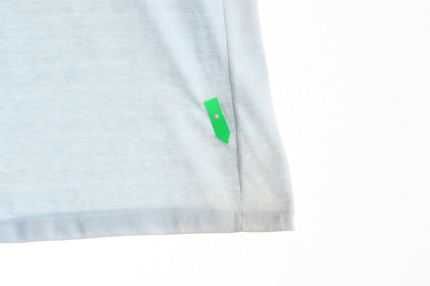 Vintage Lighting Bolt Blue Striped Polo Shirt - Estimated Era 1970's - 1980's