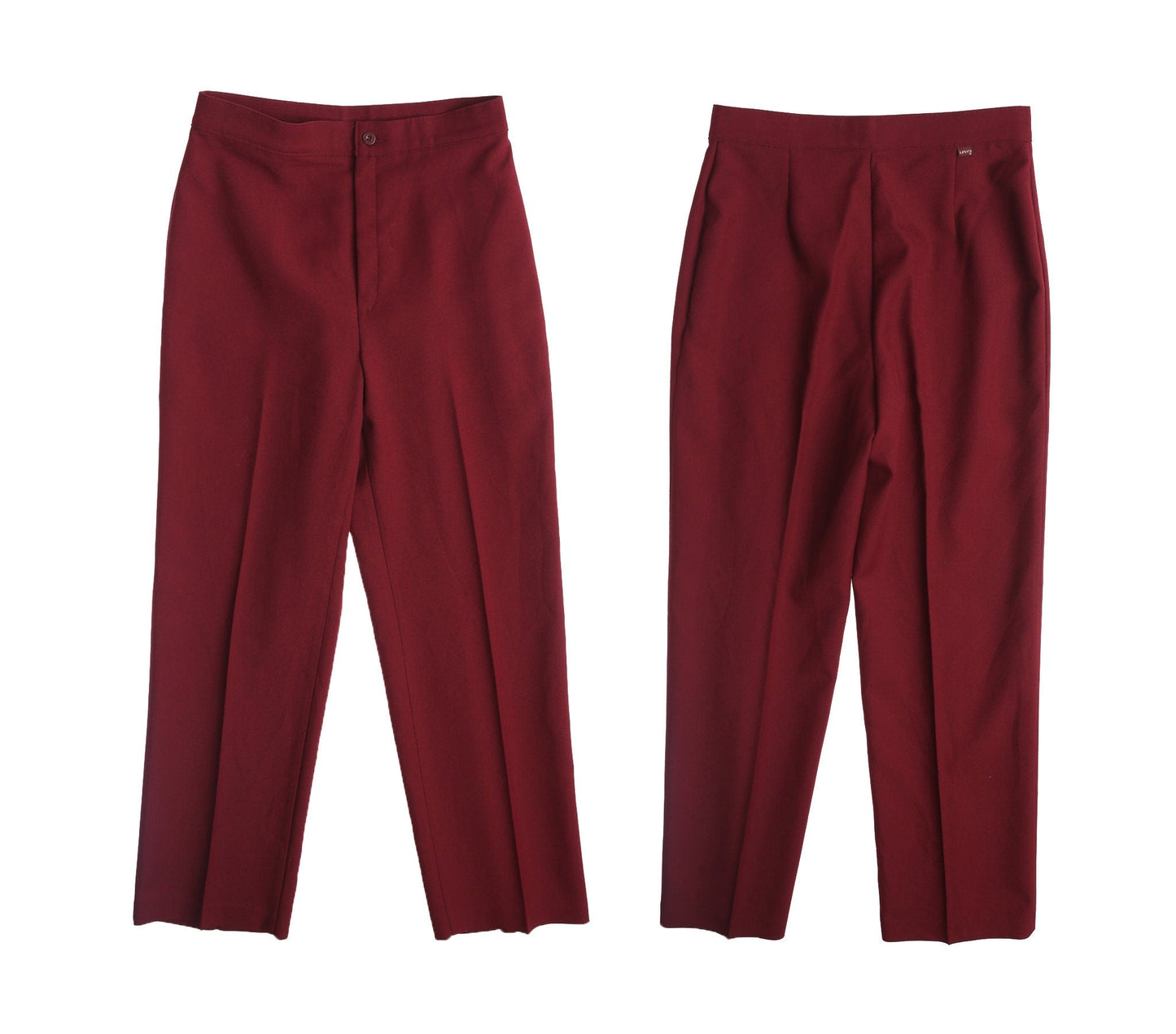 Women Levis Pants / Polyester / Casual / high Waist / Red / 1970s