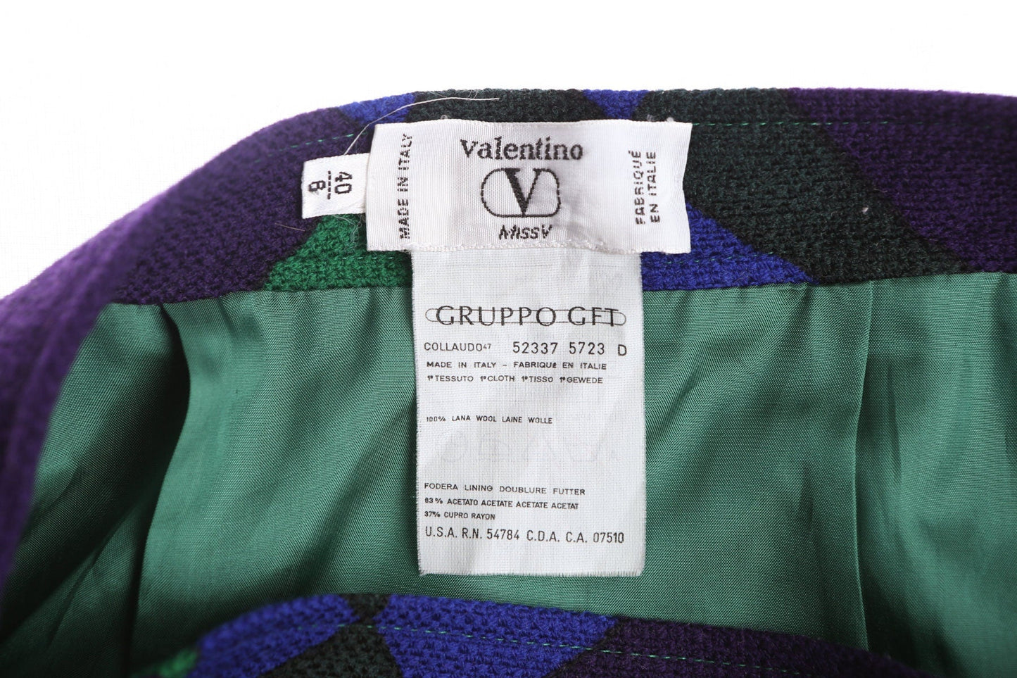 Y2K Women Purple Two Piece Geometric Print Suit