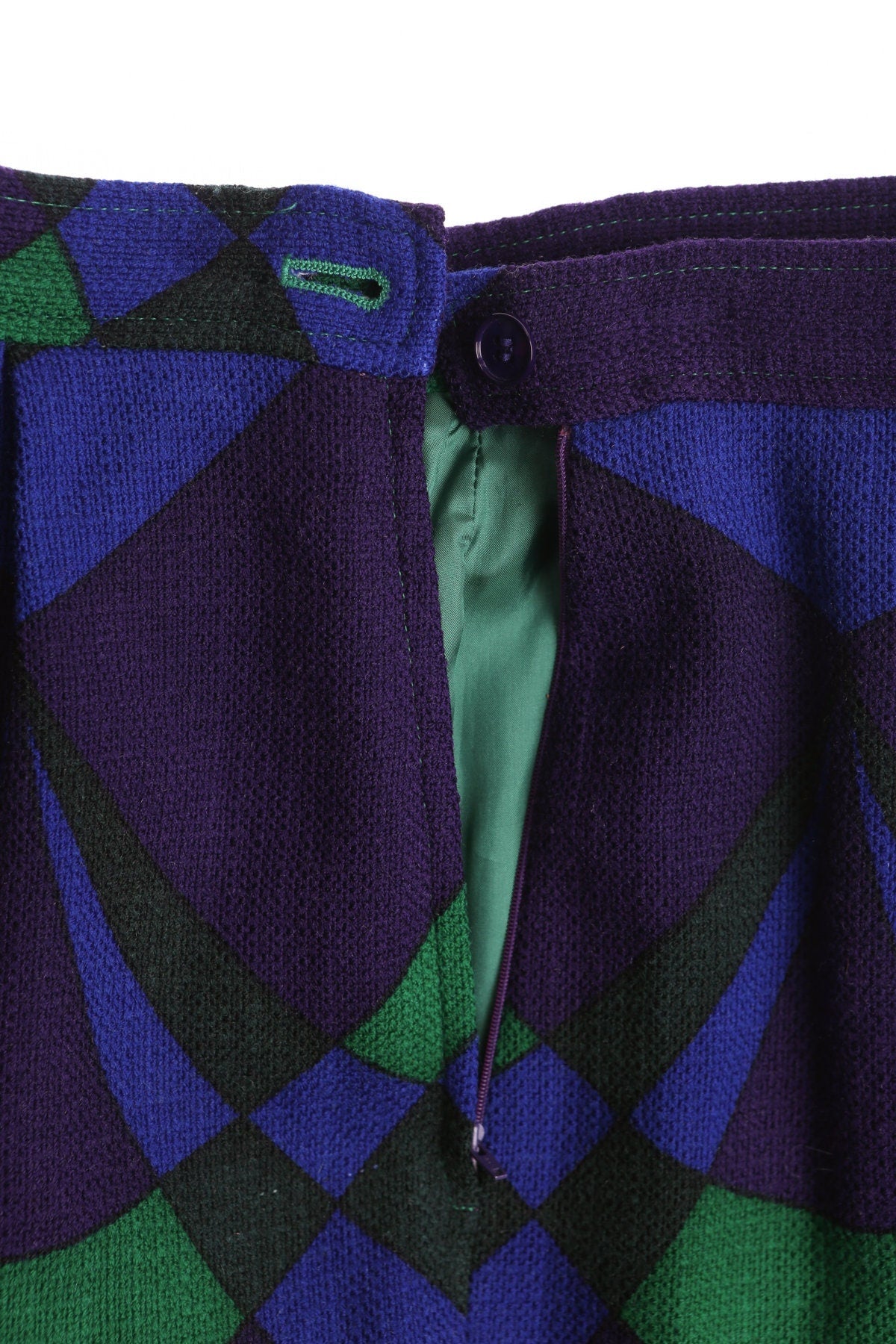 Y2K Women Purple Two Piece Geometric Print Suit