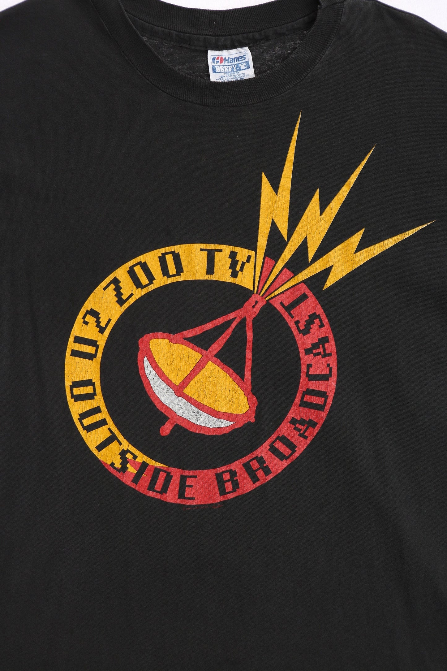 Vintage U2 Zoo TV Outside Broadcast Graphic T-shirt