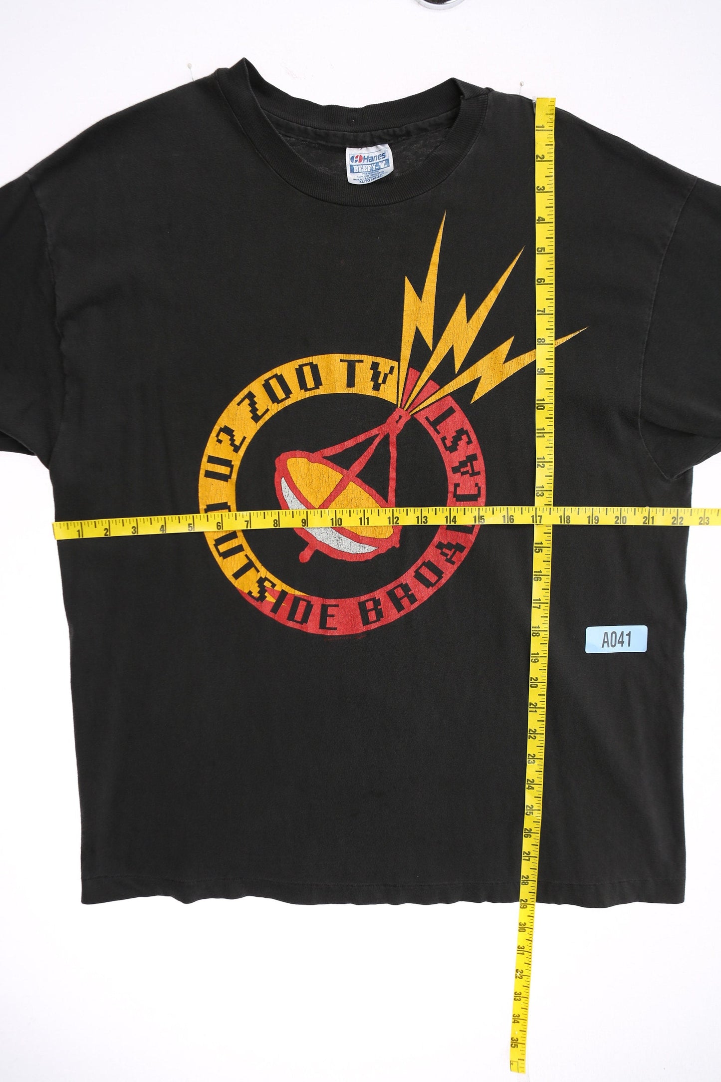 Vintage U2 Zoo TV Outside Broadcast Graphic T-shirt