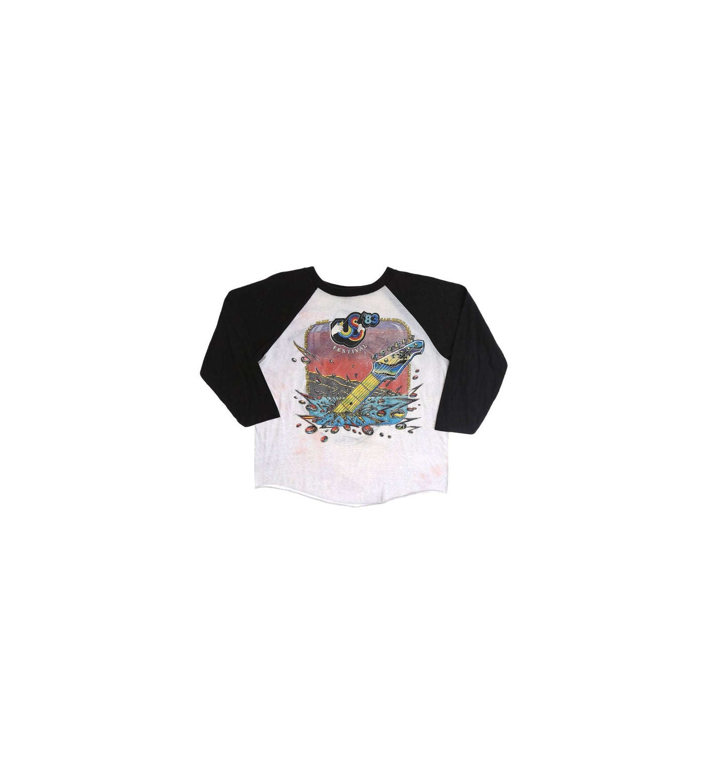 Vintage Concert Shirt - 1983 US Festival - San Bernardino Regional Park - Music Festival - 3/4 Sleeve Graphic Shirt