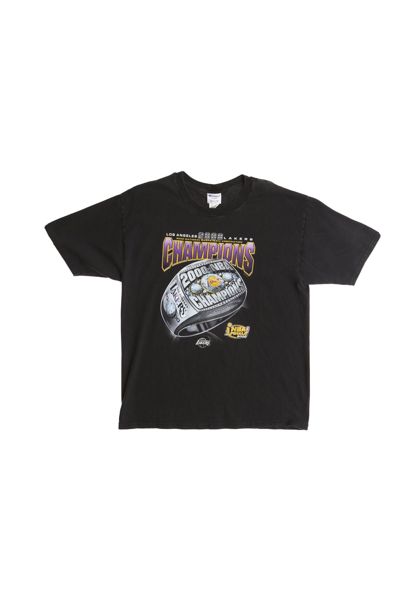 Los Angeles Lakers 2000 NBA Champions Black Graphic Shirt