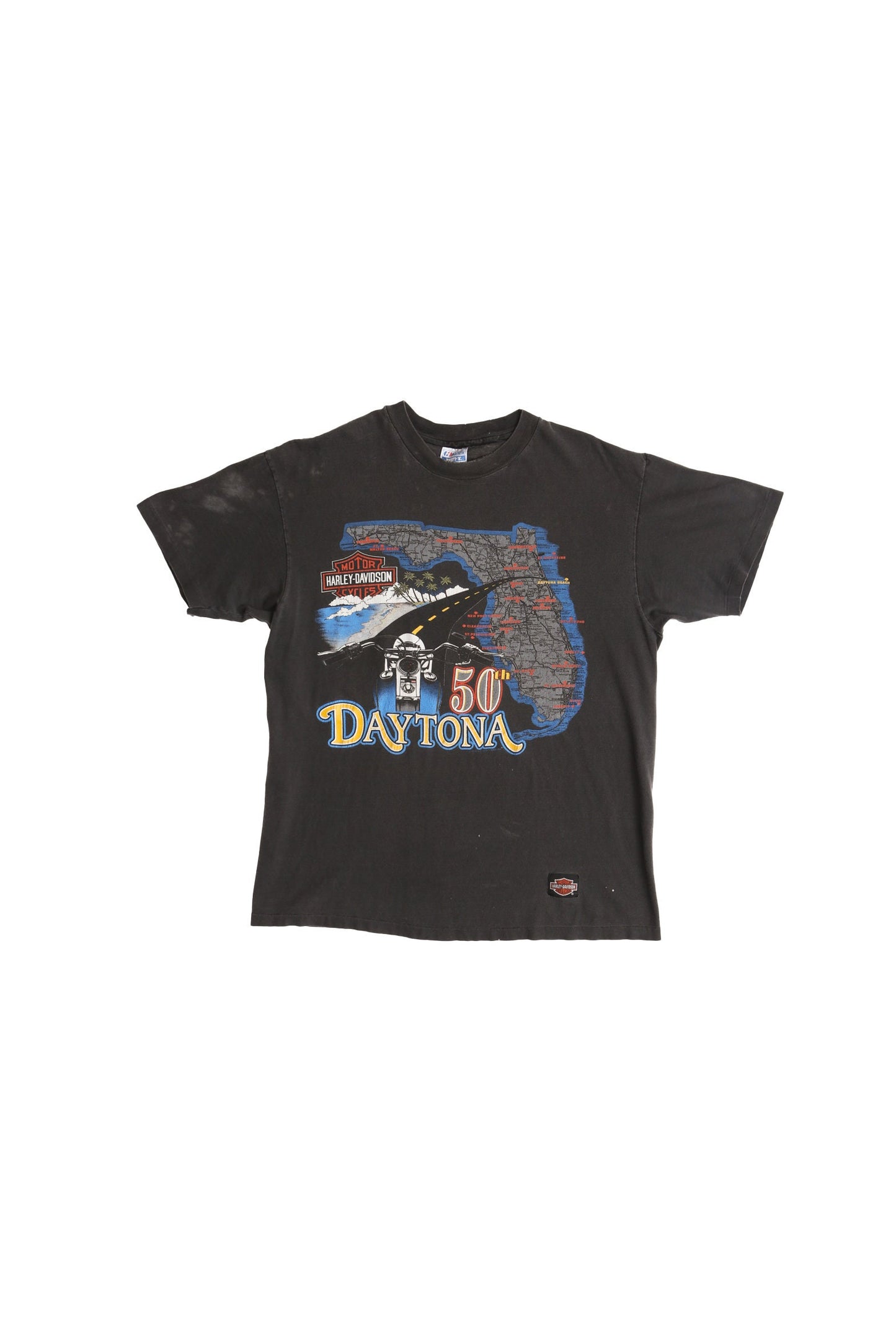 Harley Davidson Florida Daytona Rally 50th Anniversary Melbourne Graphic Shirt