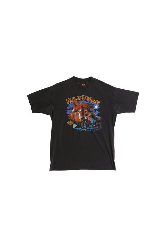 Harley Davidson The Lone Wolf Walker's Eng & Frameworks Shop Carson California Graphic Shirt