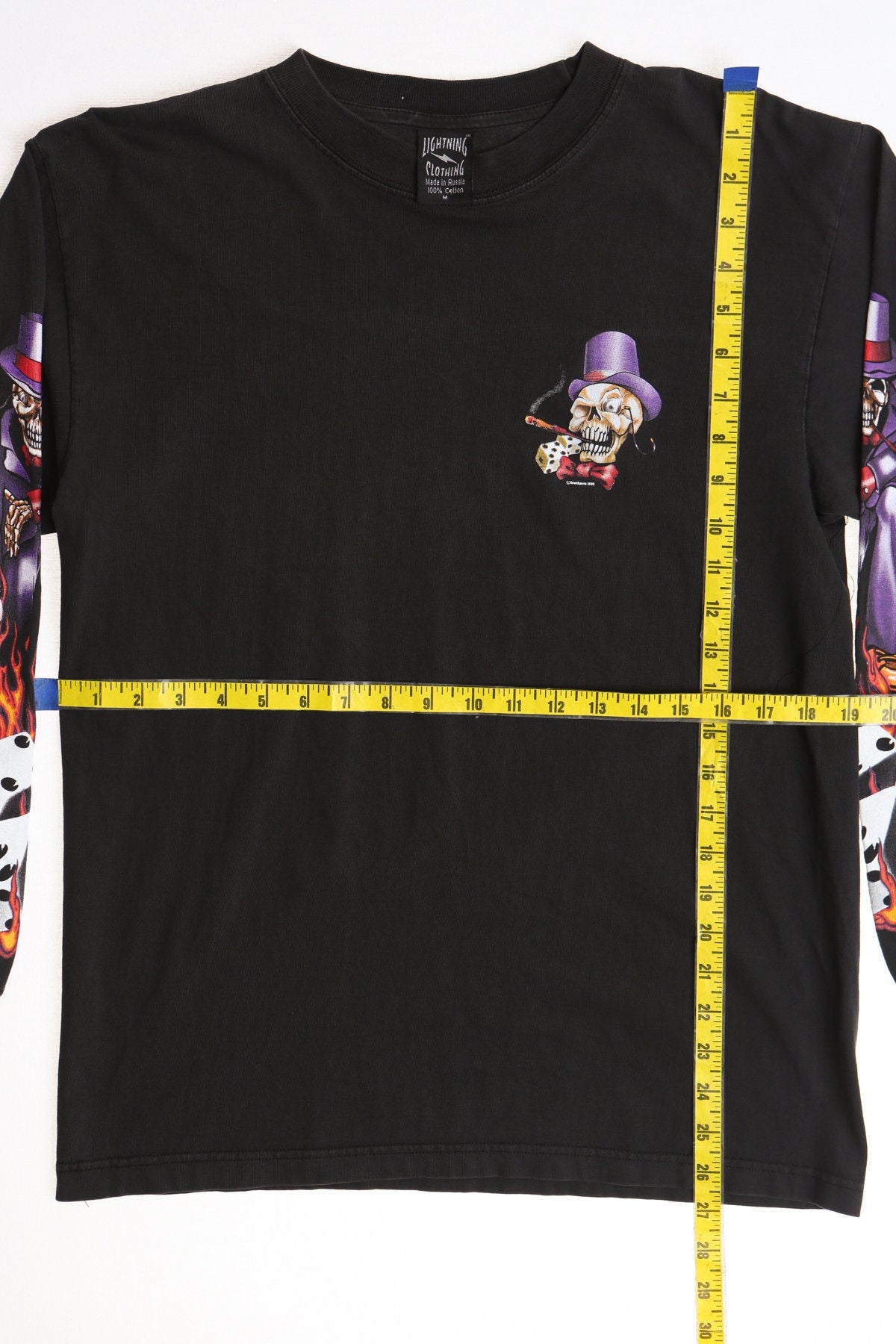 Skull Joker Log Sleeve Black Graphic Shirt